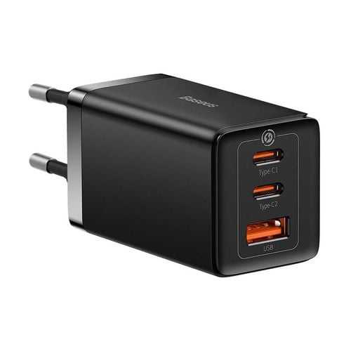 ładowarka sieciowa baseus gan5 pro 2xusb-c + usb, 65w (czarna) na Arena.pl
