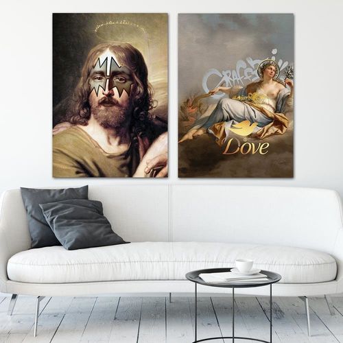 Obraz na płótnie - Canvas, Peace and Love 40x60 na Arena.pl