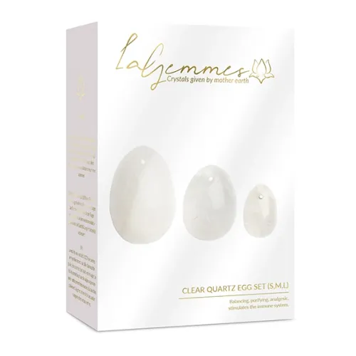 kulki gejszy - la gemmes yoni egg set clear quartz na Arena.pl