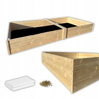 WARZYWNIAK ZIELNIK SKRZYNIA NA WARZYWA 240X120x28CM + AGROWŁÓKNINA