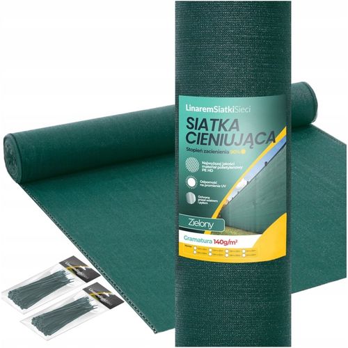 Siatka Cieniująca 1,5x50m Maskująca mata osłona na ogrodzenie płot 90% na Arena.pl