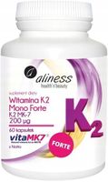 WITAMINA K2 MK-7 MONO FORTE 200 ug z Natto Aliness Regeneracja kości