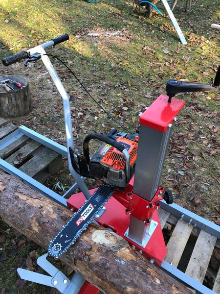 Przystawka do piły łańcuchowej mini trak mobilny traczek tartak drewna zdjęcie 8