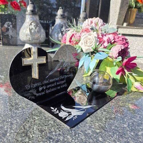 SOLARNY ZNICZ Led Statuetka NA CMENTARZ GRÓB DUŻA Lampka Led z Grawerem na Arena.pl