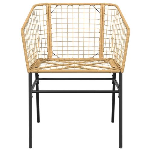 3-częściowy zestaw obiadowy do ogrodu, brązowy polirattan szkło na Arena.pl