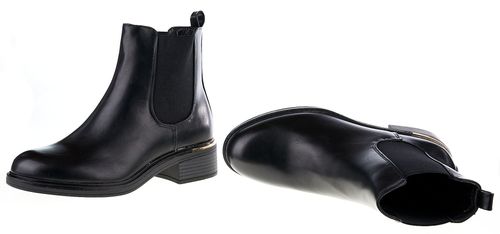 Botki sztyblety na niskim obcasie czarne Rozmiar obuwia - 38 na Arena.pl