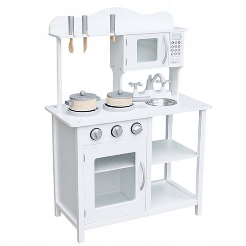 ZESTAW KUCHNIA DREWNIANA DLA DZIECI KUCHENKA RETRO DUŻA PALNIKI + ACKESORIA na Arena.pl