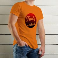 Pomarańczowa, bawełniana koszulka z Twoim nadrukiem XS