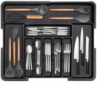 REGULOWANY WKŁAD DO SZUFLADY ORGANIZER NA SZTUĆCE NARZĘDZIA ROZSUWANY XXL