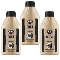 3x Płyn hamulcowy DOT-4, opakowanie 500ml - Syntetyczny płyn hamulcowy K2