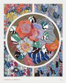 Plakat 40x50cm Kwiaty Art Deco v.11, Bénédictus Vintage do Salonu