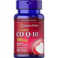 PURITAN'S PRIDE KOENZYM Q10 100MG 60K QSORB COQ-10 KRĄŻENIE SKÓRA