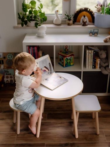 Krzesełko dla dzieci białe taboret na Arena.pl