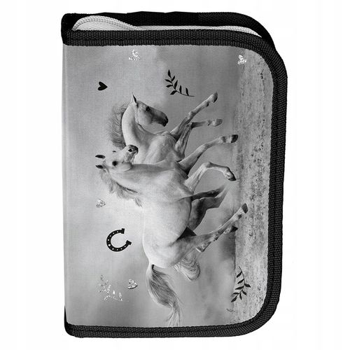 Piórnik szkolny jednokomorowy z wyposażeniem Konie dla dziewczynki Paso na Arena.pl