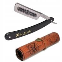 Tradycyjna klasyczna składana brzytwa retro Gold Dollar #66 skórzane etui