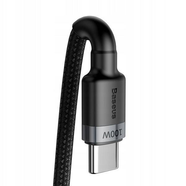 Kabel Baseus CATKLF-ALG1 USB-C - USB-C PD QC 100W 5A 2m - szary zdjęcie 5