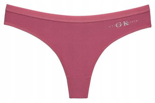 Majtki stringi damskie bawełniane GK zestaw gładkie z napisem na Arena.pl