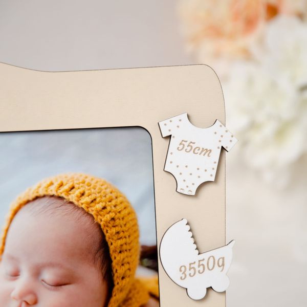 Ramka metryczka prośba o zostanie chrzestnym beżowa z białymi elementami RMS-8 zdjęcie 3