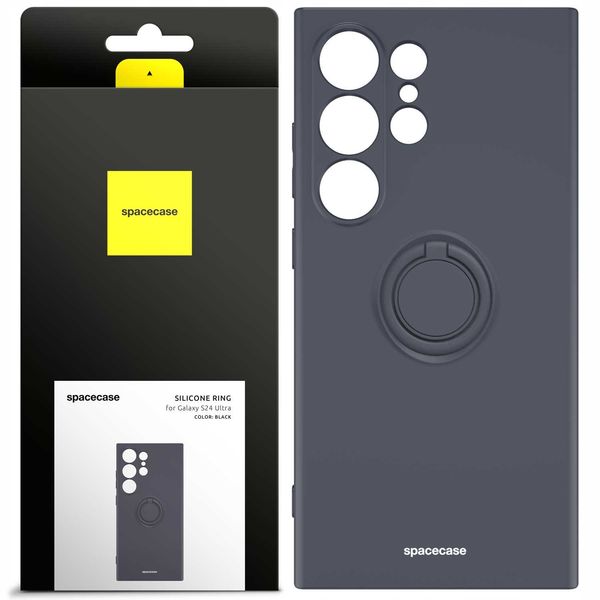 Spacecase Silicone Ring Galaxy S24 Ultra black zdjęcie 1