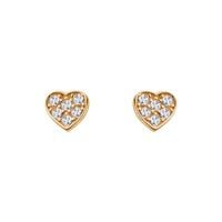 złote kolczyki serca z cyrkoniami - 333 - kxc21311