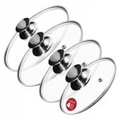 KADAX Pokrywka Szklana Zestaw Pokryw 20/24/26/28cm