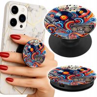 Uchwyt do telefonu Popsocket na palce/stojak MUZYKA PŁYTA MIKROFON