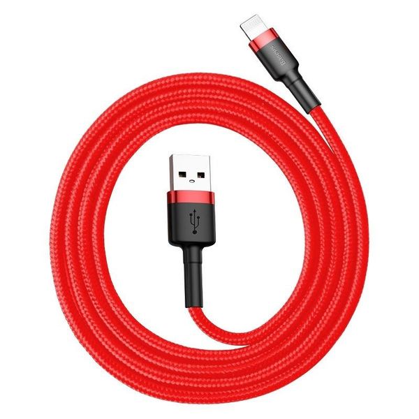 Kabel Lightning USB Baseus Cafule 2.4A 1m (czerwony) zdjęcie 1