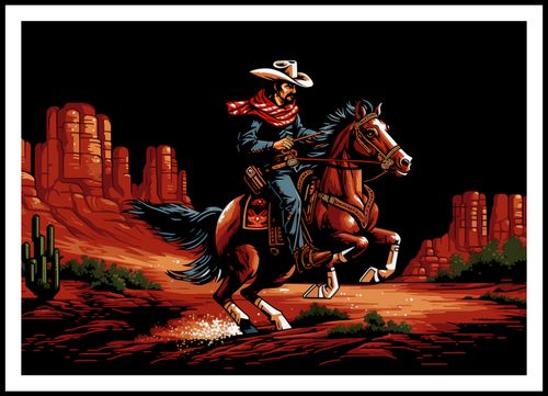 Plakat 100x70cm Galop przez Prerię na Arena.pl