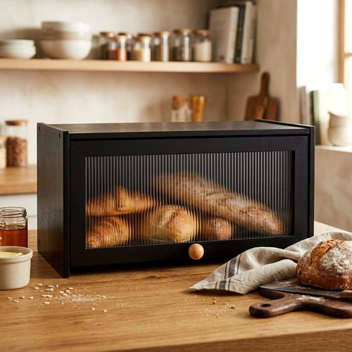 Chlebak bambusowy czarny 40x25x20 cm na Arena.pl