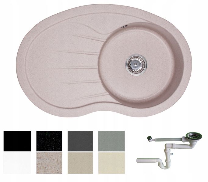 ZLEW ZLEWOZMYWAK GRANIT 8 kolorów 85x55 + SYFON zdjęcie 1