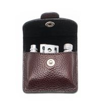 PARKER A1R Składana Maszynka do golenia Podróżna w etui z naturalnej skóry