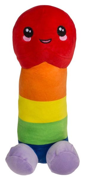 Rainbow Pluszowy Mały Penisek Do Ściskania 30 Cm Prezent zdjęcie 2