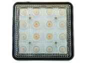 mocna Lampa 16 LED 12x12 cm biała ciepła do Kabina Kamper TIR Jacht