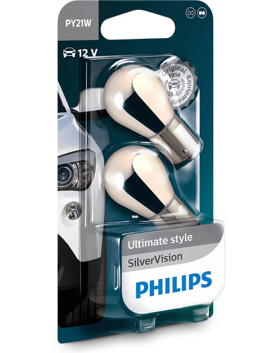 ŻARÓWKI PHILIPS PY21W SilverVision CHROM DO KIERUNKOWSKAZÓW 2 SZTUKI na Arena.pl