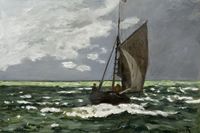 Plakat 91,5x61cm Seascape, Storm, Monet Vintage do Salonu