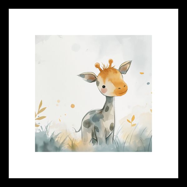 Plakat 20x20cm Mała Żyrafka zdjęcie 3