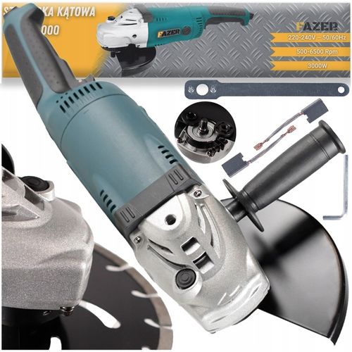 SZLIFIERKA KĄTOWA 230mm DUŻA WOLNY START SOFT KĄTÓWKA 3000W MOCNA + na Arena.pl