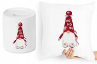 Na Święta Zestaw Poduszka + Skarbonka Prezent Z Nadrukiem Ze Zdjęciem