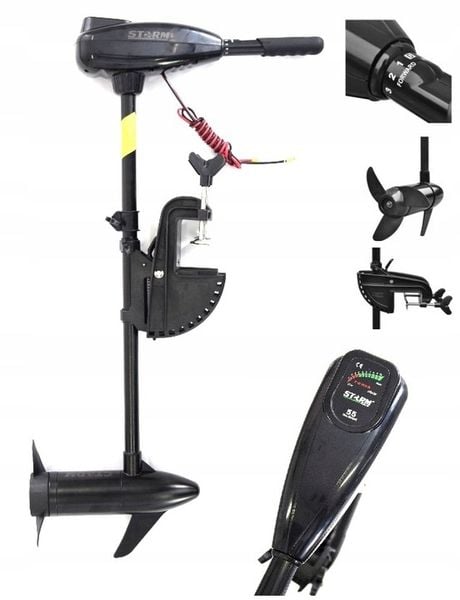 SILNIK ELEKTRYCZNY do łodzi pontonu 55 12V STORM zdjęcie 1