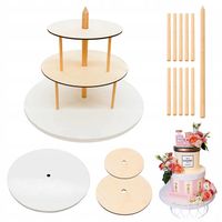 Stojak Stelaż na tort 3-piętrowy 40/24/18 cm Podkład pod tort Piętrowy