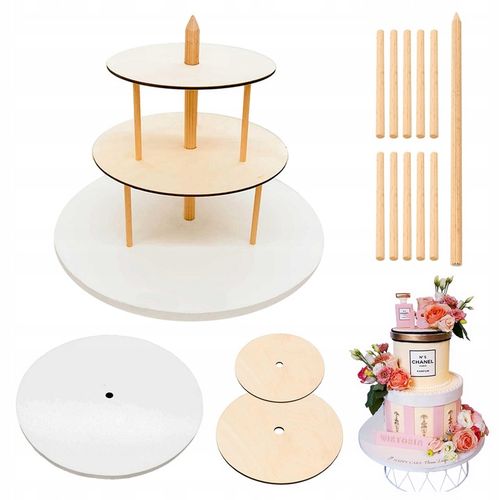 Stojak Stelaż na tort 3-piętrowy 40/24/18 cm Podkład pod tort Piętrowy na Arena.pl