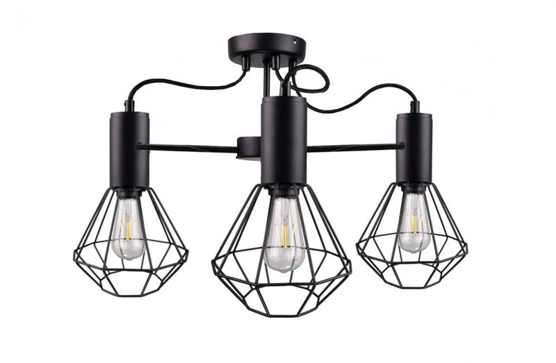 Lampa sufitowa 3xE27 LARS BLACK zdjęcie 1
