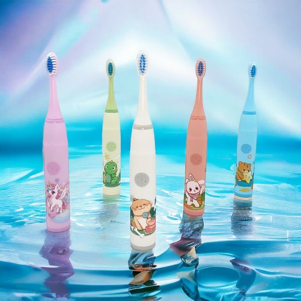 SZCZOTECZKA SONICZNA DO ZĘBÓW DLA DZIECI ELEKTRYCZNA FIOLET+KOŃCÓWKI+GRATIS zdjęcie 2