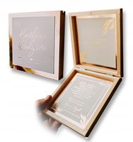 ZAPROSZENIA dla Rodziców złocone ze złotem