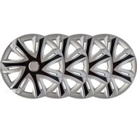 4x Kołpaki 15 NRM SUPERNOVA SREBRNO CZARNE TUNING