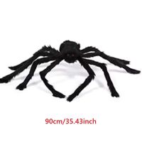 Pluszowy pająk czarny 90 cm dekoracja na Halloween