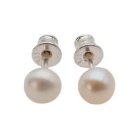 Kolczyki z białymi, okrągłymi Perłami w srebrze