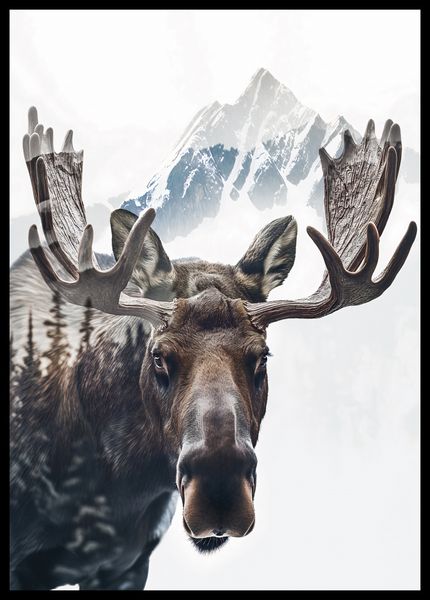 Plakat 42x59,4cm Łoś Duch Lasu zdjęcie 2