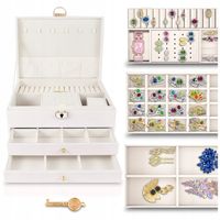 ORGANIZER SZKATUŁKA NA BIŻUTERIĘ NA KLUCZYK PUDEŁKO KUFEREK PREZENT