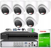 Monitoring Zewnętrzny 8MPx HiLook Hikvision 6 Kamer TVI Hybrid Light LED IR